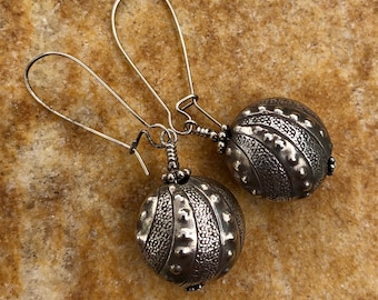 Hill Tribe Bumpy Bead Earrings