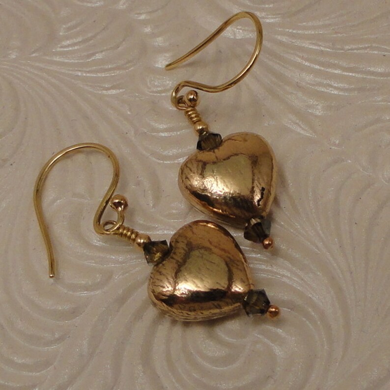 Bronze Heart Earrings image 2