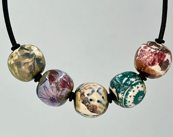 Floral Ceramic Necklace