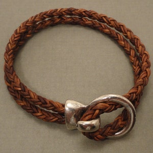 Natural Light Brown Leather Bracelet