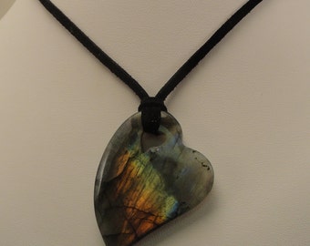 Labradorite Heart Pendant