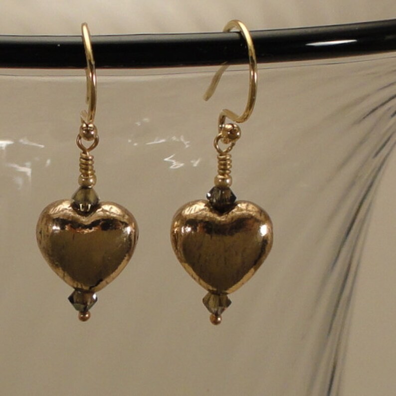 Bronze Heart Earrings image 3