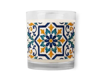 Bougie de cire de soja en pot de verre