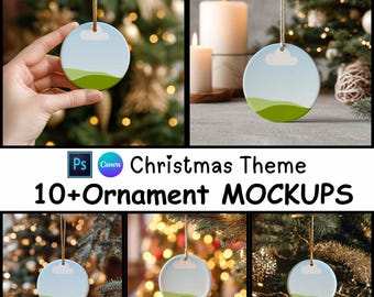 Christmas Ornament Mockup | Canva & Photoshop PSD Templates