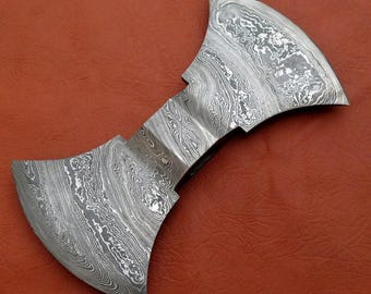 Handmade Damascus Steel Tomahawk Axe Head | Custom Forged Hatchet | Gift for Outdoors man