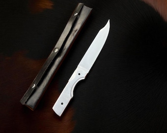 13" D2 Steel Hunting Knife | Hand-Forged Survival Blade with Leather Sheath |