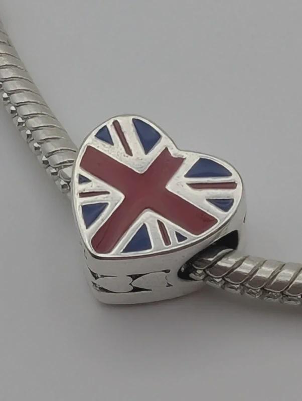 Ciondolo Charm Union Jack In Argento Sterling 925 – Bandiera Britannica, Fatto In Inghilterra - 5