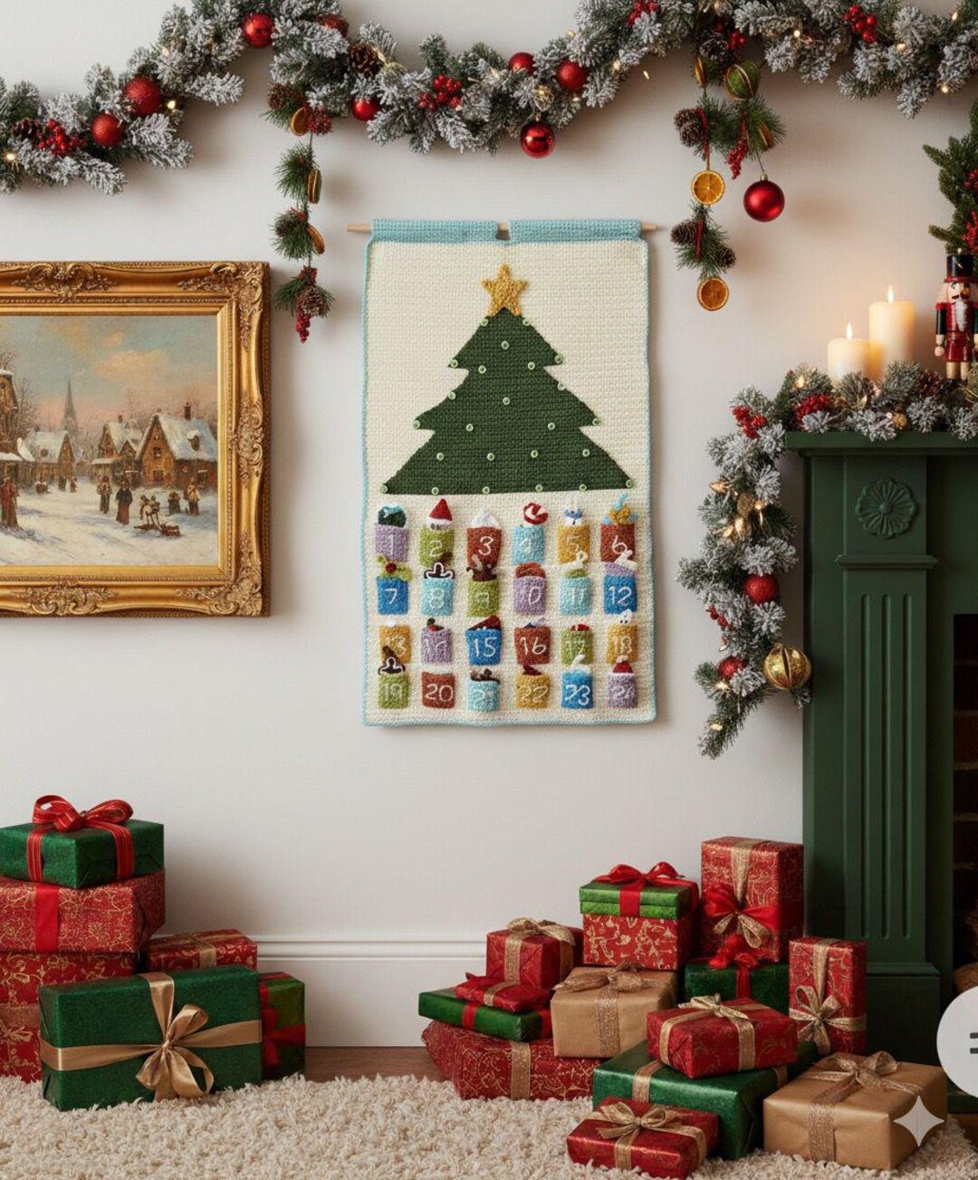 Christmas Crochet Advent Calendar Tree - Handcrafted Holiday Countdown ...