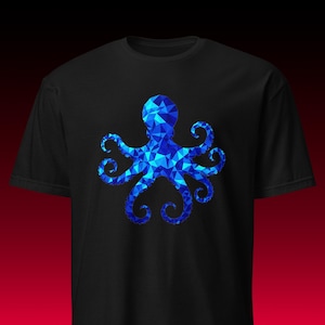Geometrischer Oktopus | Unisex T-Shirt | Taucher Geschenk & Meeresbiologie