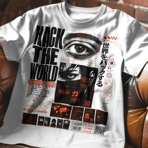 Hacker T-Shirt für Computer Nerds mit Cyber Security Motiv Darkwear Baumwoll Oberteil