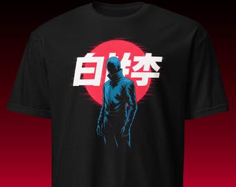 Camiseta de estilo urbano japonés | Ropa técnica ciberpunk negra | Estética de anime distópico