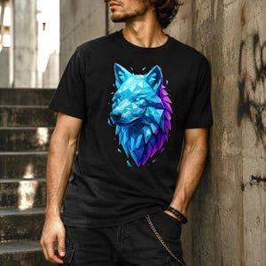 Geometrisk varg | Unisex-T-shirt | Djurgåva