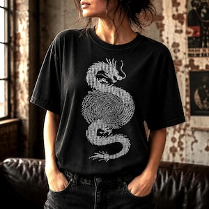 I/O バイナリコードドラゴン | ユニセックスTシャツ | プログラマーギフト & ITオタク