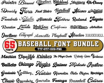 Fuente de béisbol, SVG de béisbol, Fuentes para Procreate, Fuentes para Canva, Fuente deportiva, Fuente universitaria, Fuente universitaria, SVG de fuente, SVG de mamá de béisbol, Cricut y Silhouette