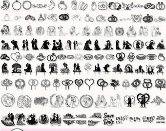 Wedding svg,Wedding Ring svg,Groom and Bride svg,Marriage svg,Wedding cake topper svg,Wedding Couple SVG,Wedding Party svg,Cricut&Silhouette