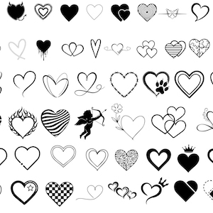 Heart Svg,Heart Text Dividers SVG,Doodle Heart Svg,Love Svg,Valentine Svg,Heart Wreath Svg,Sketch Heart Svg,Open Heart,Cricut & Silhouette image 5