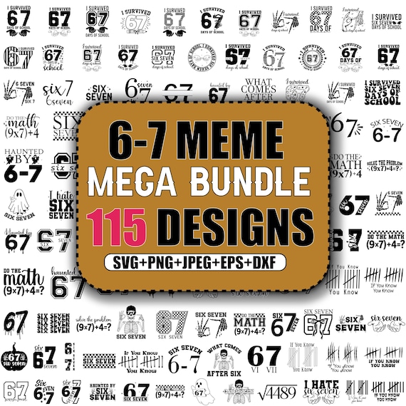 6 7 Meme Funny Hands SVG,Viral Meme Humor,67 Trend,Funny Svg,Funny Social Media,Funny Skeleton Svg,Cricut & silhouette cut files