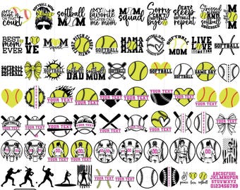 Softball svg,Softball Mom SVG,Game day svg,Softball Player svg,Sport Svg,Softball Team Name SVG,Custom softball svg,Cricut & Silhouette