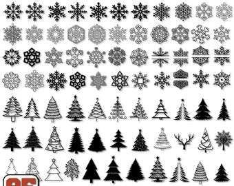 Snowflake SVG,Christmas Snowflake Svg,Winter Svg,Glowforge svg,Christmas trees svg,Christmas svg,Cricut & Silhouette cut files