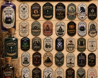 Potion label png,Halloween potion label png,Halloween png,Apothecary Halloween png,Mystic Potion Labels,Creepy Magic Potion,Digital download