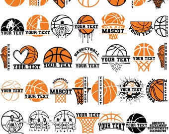 Custom basketball Team Name Svg,Basketball svg,Basketball mom svg,Game Day Svg,Basketball split monogram,Sports svg,Cricut cut files