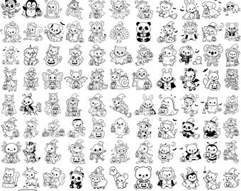 Halloween animals svg,Halloween svg,Animals svg,Safari svg,Woodland animals Svg,Fall Animals,Fall svg,Spooky season svg,Cricut & Silhouette