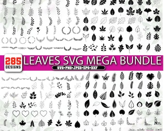 Leaves svg,Floral svg,Wildflower svg,Plant Svg,Wreath svg,Monstera Leaf,Leaf border svg,Line Divider Leaves,Leaf Divider,Cricut & Silhouette