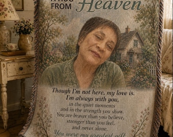 Personalisierte Erinnerungsfoto-Decke, Umarmungen vom Himmel Sympathiegeschenk