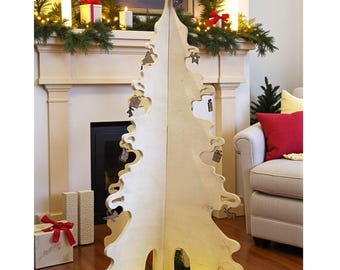 Albero Di Natale 3D In Legno, Decorazione Da Tavolo, Targhetta Nordica Verde, Taglio Laser, 3 Pezzi Assortiti