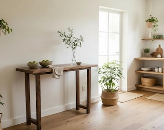Live Edge Walnuss Bartisch | Massive Naturholz Kücheninsel, Konsole oder Schreibtisch