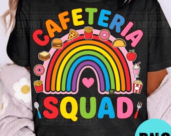 Cafeteria Squad PNG: Lustige Cafeteria Worker Digitale PNG, Sublimationsdesign