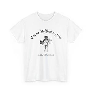 Glaube, Hoffnung, Liebe T-Shirt  - Christliches Statement-Shirt aus 100% Bio-Baumwolle