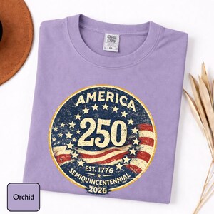 America 250 Shirt Comfort Colors®, Patriotic 1776-2026 Tee, Vintage USA Semiquincentennial Shirt, Fourth of July Patriotic Graphic Tee Bild 9