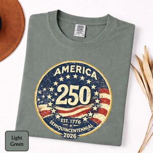America 250 Shirt Comfort Colors®, Patriotic 1776-2026 Tee, Vintage USA Semiquincentennial Shirt, Fourth of July Patriotic Graphic Tee Bild 8