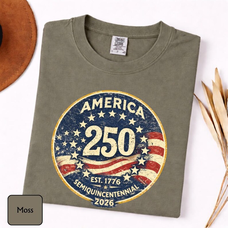 America 250 Shirt Comfort Colors®, Patriotic 1776-2026 Tee, Vintage USA Semiquincentennial Shirt, Fourth of July Patriotic Graphic Tee Bild 4