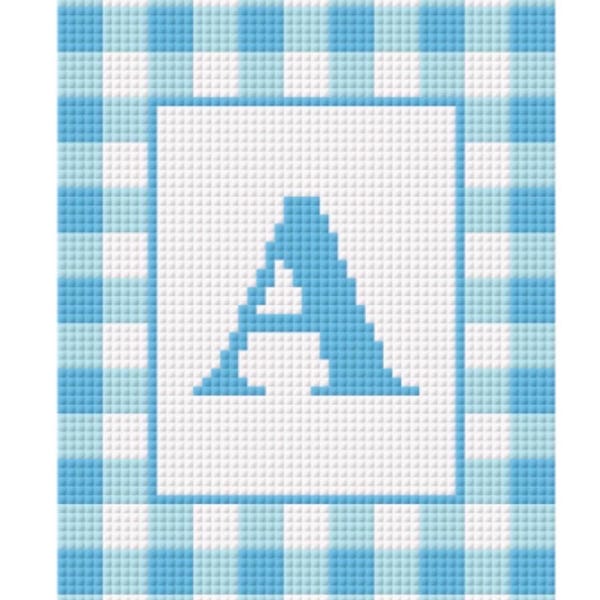 Gingham Letter Needlepoint Pattern