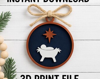 Adorno navideño del Niño Jesús para el Belén – Archivos STL para impresión 3D en capas
