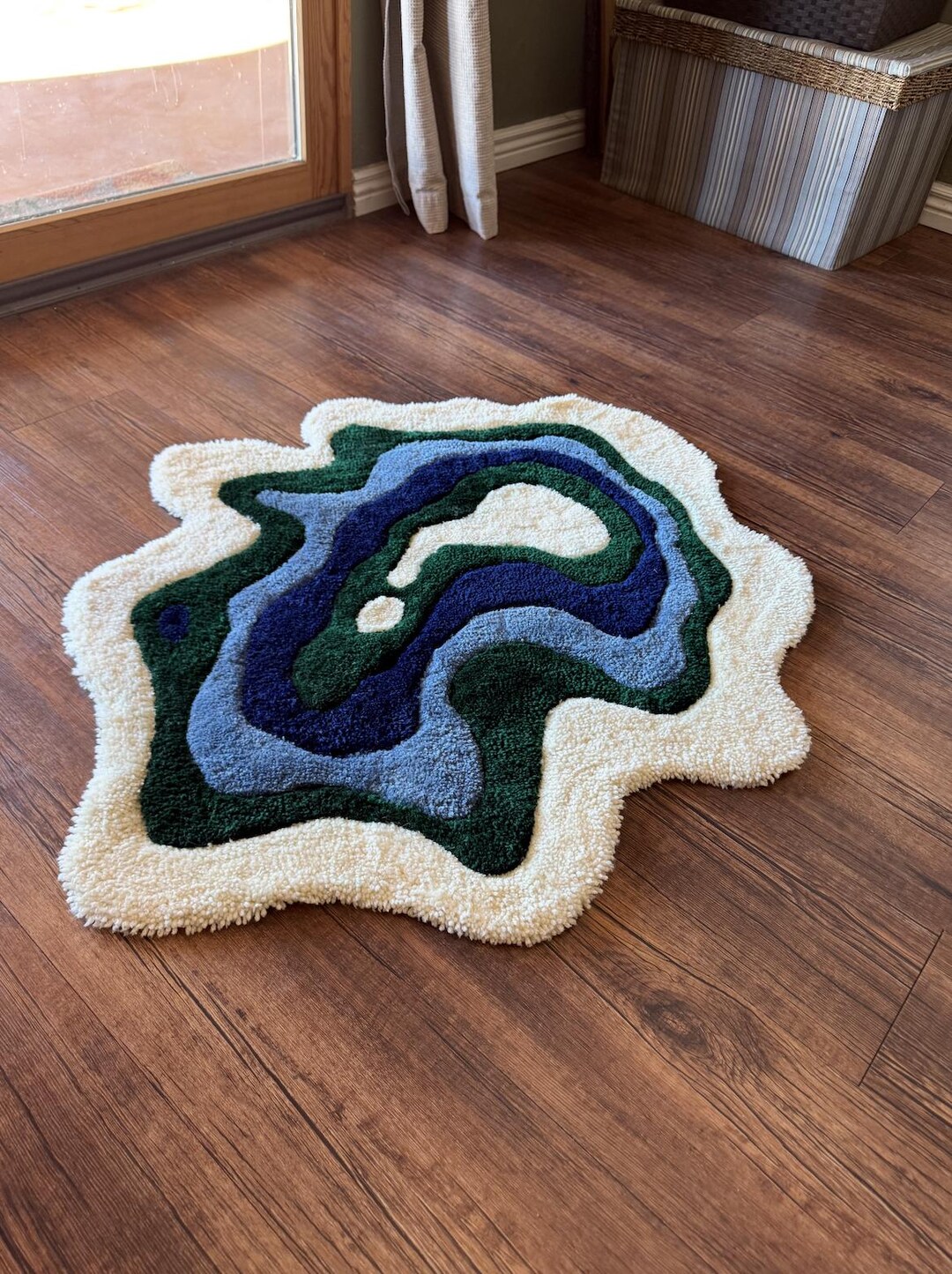 Neutral Color Golf Rug Hand Tufted Wavy Golf Course Rug - Etsy