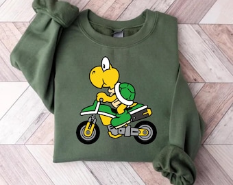 Koopa Troopa Sweatshirt, Super Mario Sweatshirt, Nintendo Mario Bros Holiday Gift, Mario Christmas Hoodie, Gamer Gift
