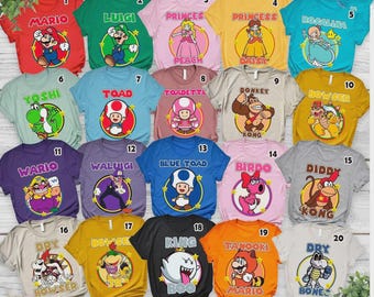 custom epic universe family shirts, super mario family shirts, family mario shirts, universal studio mario family shirts