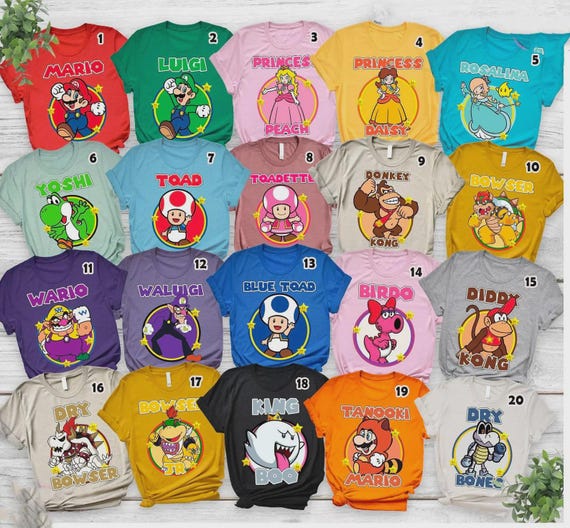 custom epic universe family shirts, super mario family shirts, family mario shirts, universal studio mario family shirts