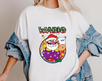 Wario Christmas Shirt: Super Mario Holiday Matching Tee