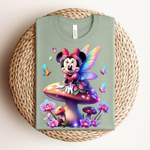 Minnie Mouse Fairy Shirt, Disney Minnie Tee, Cute Magical Butterfly Fairy Graphic T-Shirt, Girls Disney Gift Shirt, Fantasy Minnie Mouse Tee image 5