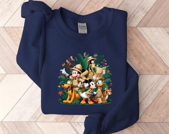 Animal Kingdom Sweatshirt, Mickey and Friends Safari Crewneck, Disney Safari Family Trip Sweater, Magical Kingdom Adventure Pullover