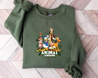 Animal Kingdom Sweatshirt, Mickey and Friends Safari Crewneck, Disney Safari Family Trip Sweater, Magical Kingdom Adventure Pullover