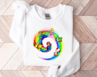 Mario Sweatshirt, Mario Family Sweatshirt, Mario Birthday Sweater, Mario Hoodie, Mario Family Sweatshirt, Mario Gift