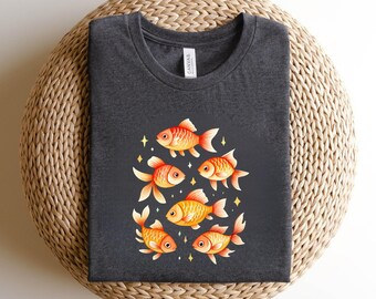 Goldfish T-Shirt, Star Aesthetic, Cute T-Shirt, Beachy Shirt, Grunge Y2K Tee, Cool Vintage Retro T-Shirt Gift, Comfort Colors Unisex T-Shirt
