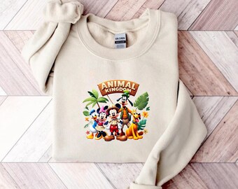 Animal Kingdom Sweatshirt, Mickey and Friends Safari Crewneck, Disney Safari Family Trip Sweater, Magical Kingdom Adventure Pullover