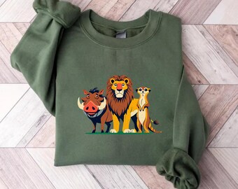 Retro 90s Disney Animal Kingdom Lion King Sweatshirt, Timon Pumbaa Hakuna Matata Matching Tee, Disneyland Family Trip Tee