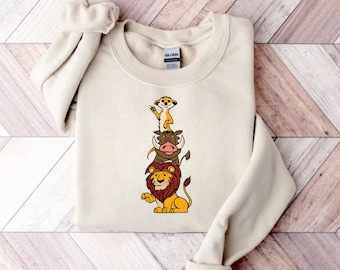Retro 90s Disney Animal Kingdom Lion King Sweatshirt, Timon Pumbaa Hakuna Matata Matching Tee, Disneyland Family Trip Tee
